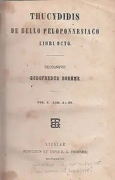 Buch: De Bello Peleponnesiaco Libri Octo, Thucydidis. 2 in 1 Bände, 1867