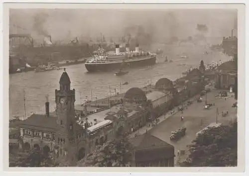 AK Hamburg. St. Pauli-Landungsbrücken. Ausreise der Cap Arcona, H. Andres, Karte