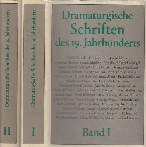 Buch: Dramaturgische Schriften des 19. Jahrhunderts, 2 Bände, 1987, Henschel