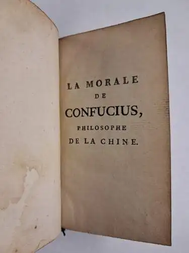 Buch: La morale de Confucius, Philosophe de la Chine, Confucius, 1783, de Valade