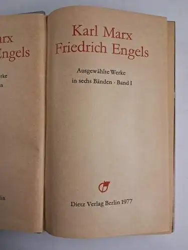 Buch: Marx / Engels - Ausgewählte Werke in sechs Bänden. Dietz Verlag, 6 Bände