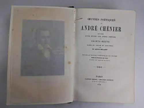 Buch: Oeuvres poetiques de André Chénier, 1884, Garnier Freres, französisch