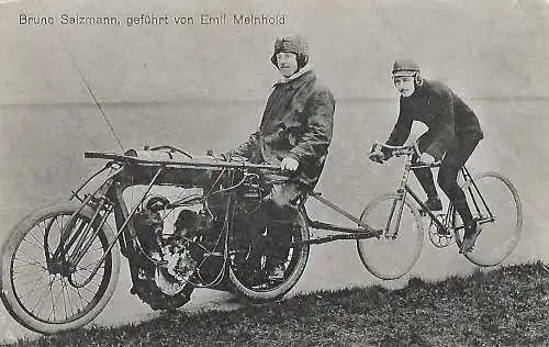 AK Bruno Salzmann, geführt von Emil Meinhold. ca. 1920, Radsport, gebraucht, gut