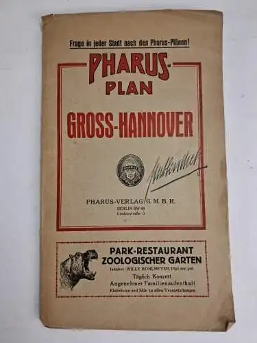 Landkarten: Pharus-Plan Groß-Hannover,  Pharus-Verlag, gebraucht, gut