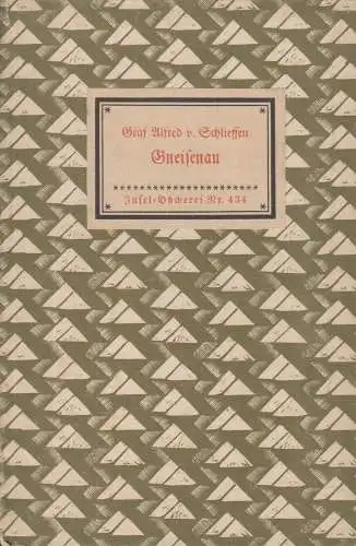 Insel-Bücherei 434, Gneisenau, Schieffen, Graf Alfred v., Insel-Verlag