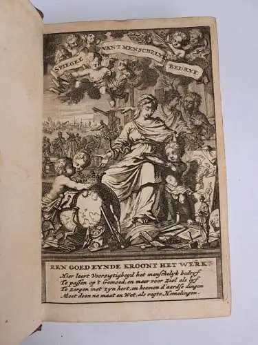 Buch: Spiegel van het menselyk bedryf ... Luiken, 1718, Kornelis vander Sys