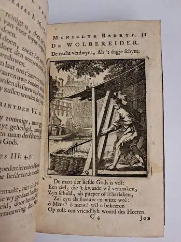 Buch: Spiegel van het menselyk bedryf ... Luiken, 1718, Kornelis vander Sys