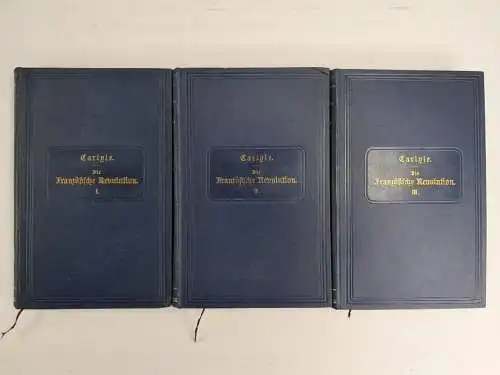 Buch: Die Französische Revolution, Thomas Carlyle. 3 Bände, 1894, F.A. Brockhaus