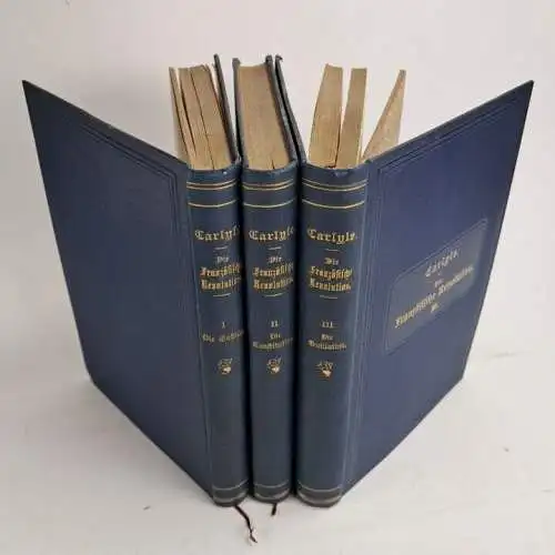 Buch: Die Französische Revolution, Thomas Carlyle. 3 Bände, 1894, F.A. Brockhaus