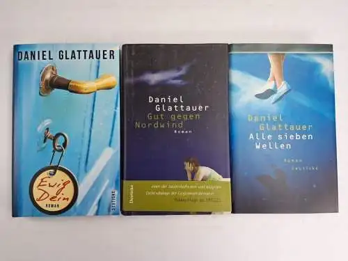 3 Bücher Daniel Glattauer: Ewig Dein; Gut gegen Nordwind; Alle sieben Wellen