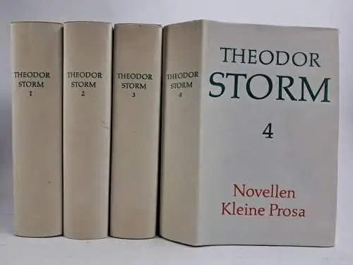 Buch: Theodor Storm - Sämtliche Werke in vier Bänden, 1986, Aufbau, 4 Bände