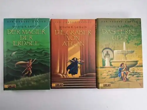 3 Bücher Ursula K. Le Guin, Der Erdsee Zyklus Band 3-5. Magier, Gräber, Ufer