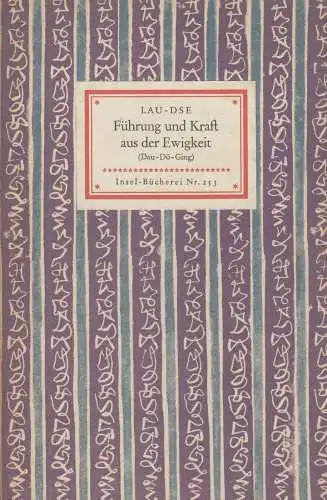 Inselbücherei 253, Führung und Kraft aus der Ewigkeit, Lau-Dse. 1952