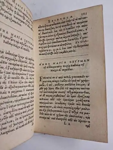 Buch: Nobiliss. Virginis Annae Mariae a Schurman, 1652, Johannis a Waesberge