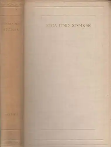 Buch: Stoa und Stoiker Band 1 - Die Gründer, Panaitios, Poseidonios, Artemis