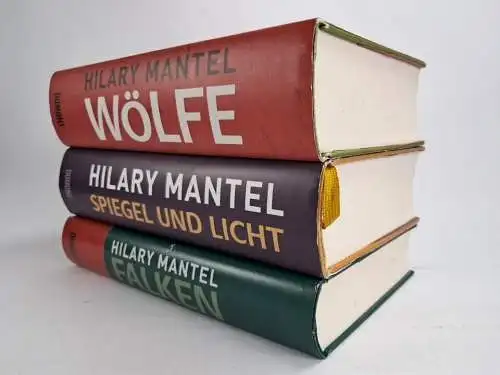 3 Bücher Hilary Mantel: Wölfe / Spiegel und Licht / Falken. Dumont, Romane