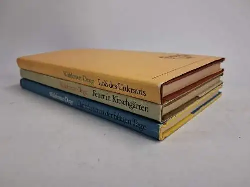 3 Bücher Gedichte von Waldemar Degen, Eulenspiegel Verlag, 1983-88, 3 Bände