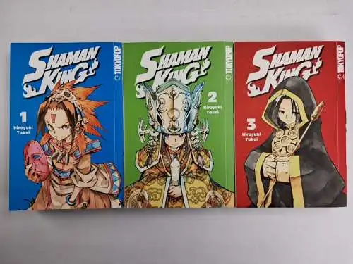 Manga: Shaman King 1-3, Hiroyuki Takei, 2021, Tokyopop, 3 Bände, Anime