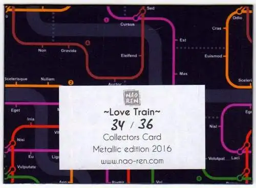 Sammelkarte: Love Train, Nao-Ren, Claudia Walter, Metallic Edition, 2016, Card