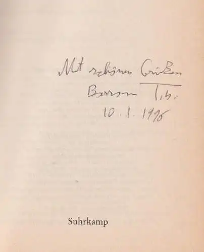 Buch: Vom Gottesreich zum Nationalstaat, Tibi, Bassam, 1991, Suhrkamp, signiert