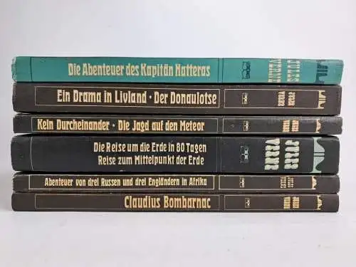 6 Bücher Jules Verne: Kapitän Hatteras, Afrika,  Claudius Bombarnac, Meteor ...