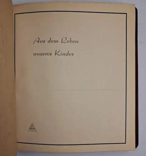 Buch: Album Unser Kind, leeres Album zur Dokumentation und Einkleben von Fotos