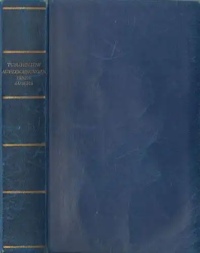 Buch: Aufzeichnungen eines Jägers, Iwan Turgenjew, 1924, Gustav Kiepenheuer