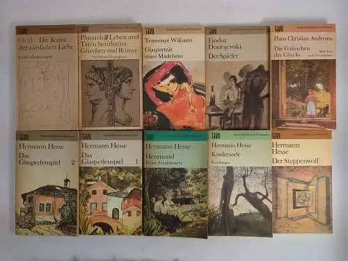 10 Bücher TdW Taschenbuch der Weltliteratur, Volk & Welt, Ovid, Hesse, Plutarch