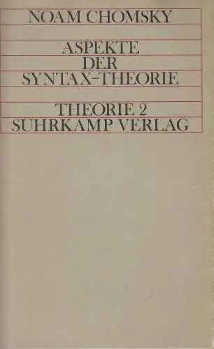 Buch: Aspekte der Syntax-Theorie, Noam Chomsky, 1969, Suhrkamp, Reihe Theorie