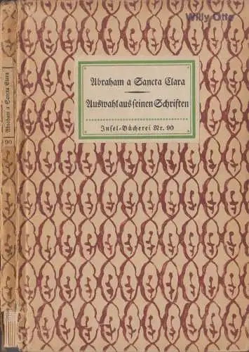 Insel-Bücherei 90, Auswahl aus seinen Schriften, a Sancta Clara, Abraham