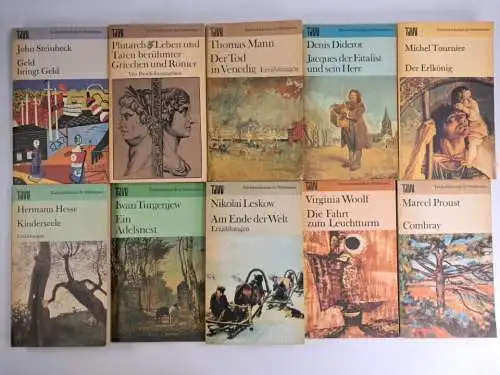 20 Bücher TdW Taschenbuch der Weltliteratur, Volk & Welt, Hesse, Brecht, Leskow