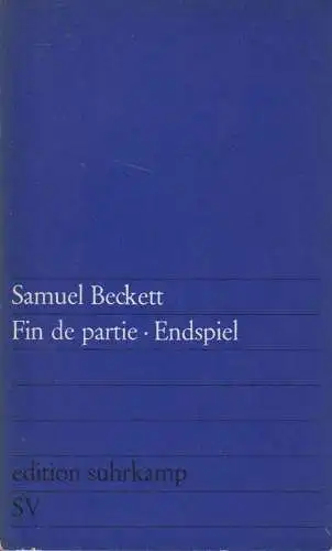 Buch: Endspiel Fin de partie. Beckett, Samuel, 1966, Suhrkamp Taschenbuch Verlag