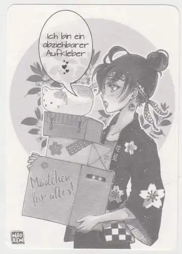 Postkarte: Manga Anime Mädchen für alles, Nao Ren, Claudia Walter, Manga Art