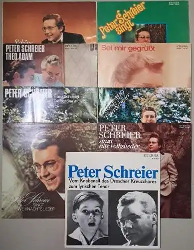 9 x Peter Schreier Schallplatten 12" LP: Berühmte Opernduette, Sei mir gegrüßt..