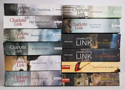 12 Bücher Charlotte Link: Entscheidung, Täuschung, Sturmzeit, Rosenzüchterin ...