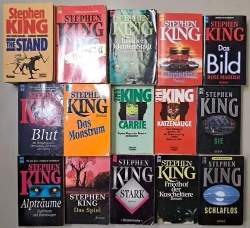 15 Bücher Stephen King: Katzenauge, Stark, Schlaflos, Blut, Sie, Alpträume ...