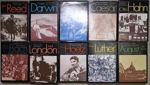 10 Bücher Biografien Verlag Neues Leben: Darwin, Caesar, Reed, Bach, Hoelz ...