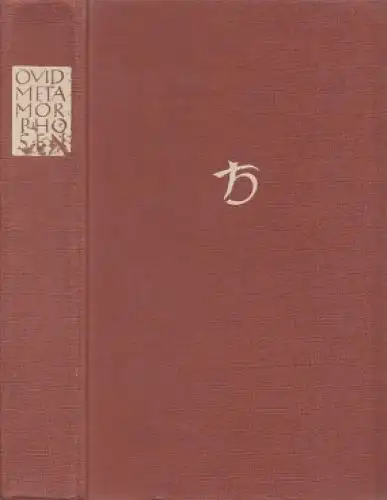 Buch: Metamorphosen, Ovidius Naso, Publius, 1952, Ernst Heimeran, gebraucht, gut