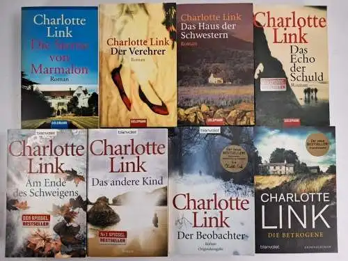 8 Bücher Charlotte Link: Die Sterne von Marmalon, Echo der Schuld, Ende des ...