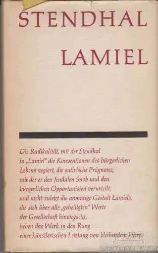 Buch: Lamiel, Stendhal. 1967, Rütten & Loening Verlag, gebraucht, gut