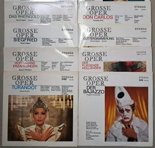 20 x Große Oper 12" LP, Eterna, Offenbach, Puccini, Weber, Mozart, Verdi, Bizet