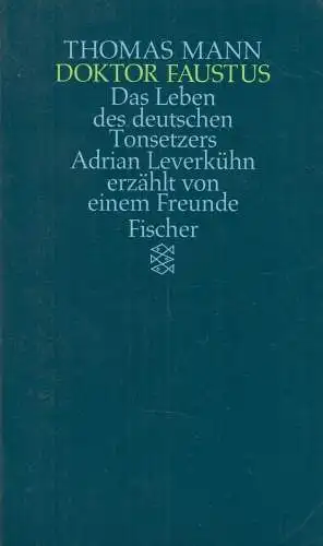 Buch: Doktor Faustus, Mann, Thomas, 1990, Fischer Verlag, gebraucht, gut