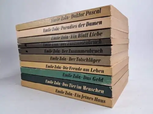 10 Bücher Die Rougon-Macquart, Zola, Emile, Rütten & Loening, Liebe, Geld, Tier