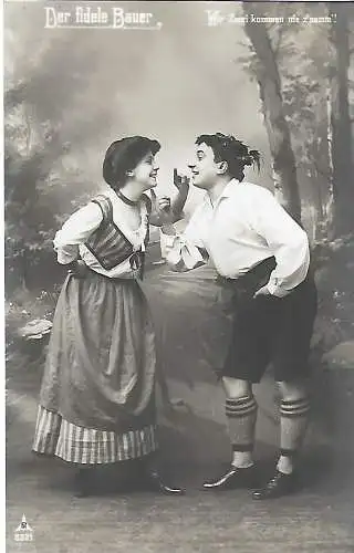 AK Der fidele Bauer. Matzner, Matscheg, Valli Paak. ca. 1907, Operette, gut