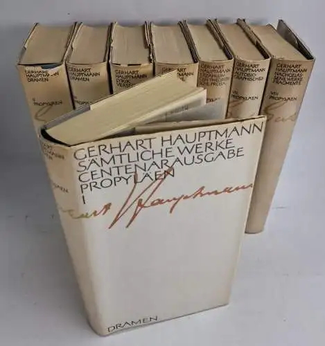 Buch: Gerhart Hauptmann - Sämtliche Werke, 8 Bände, 1966 ff., Propyläen Verlag