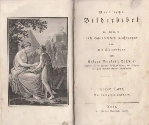 Buch: Moralische Bilderbibel. Erster Band mit vierzehn Kupfern, Lossius. 1805