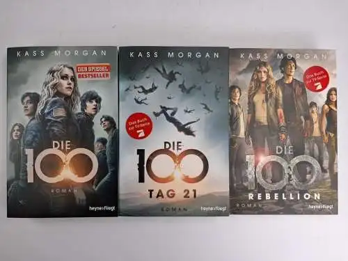 3 Bücher Die 100, Tag 21, Rebellion, Kass Morgan, Heyne Verlag, 2015, 3 Bände