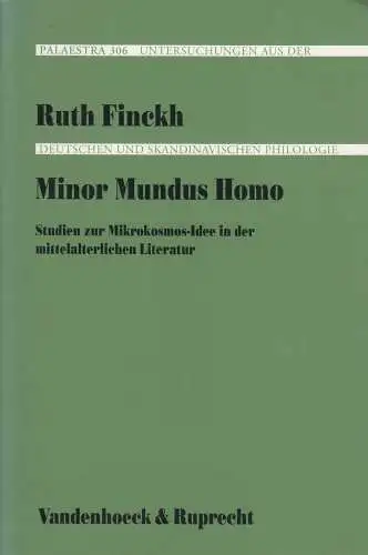 Buch: Minor Mundus Homo, Ruth Finckh, 1999, Vandenhoeck & Ruprecht, Palaestra