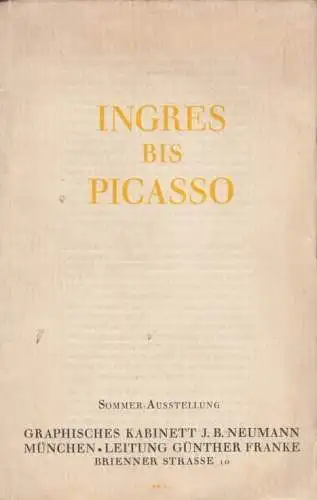 Buch: Französische Graphik von Ingres bis Picasso. Hausenstein, Wilhelm, 1929