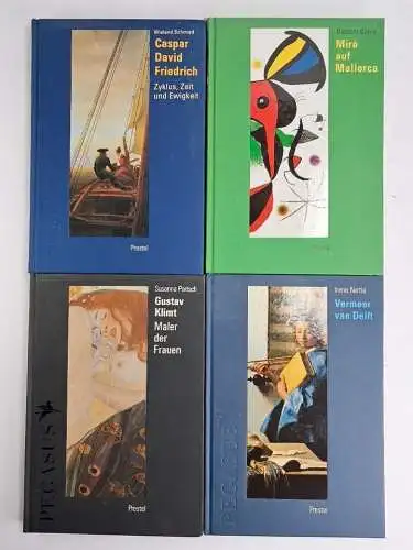 4 Bücher Prestel Pegasus: Gustav Kliemt; Miro; Caspar David Friedrich; Vermeer